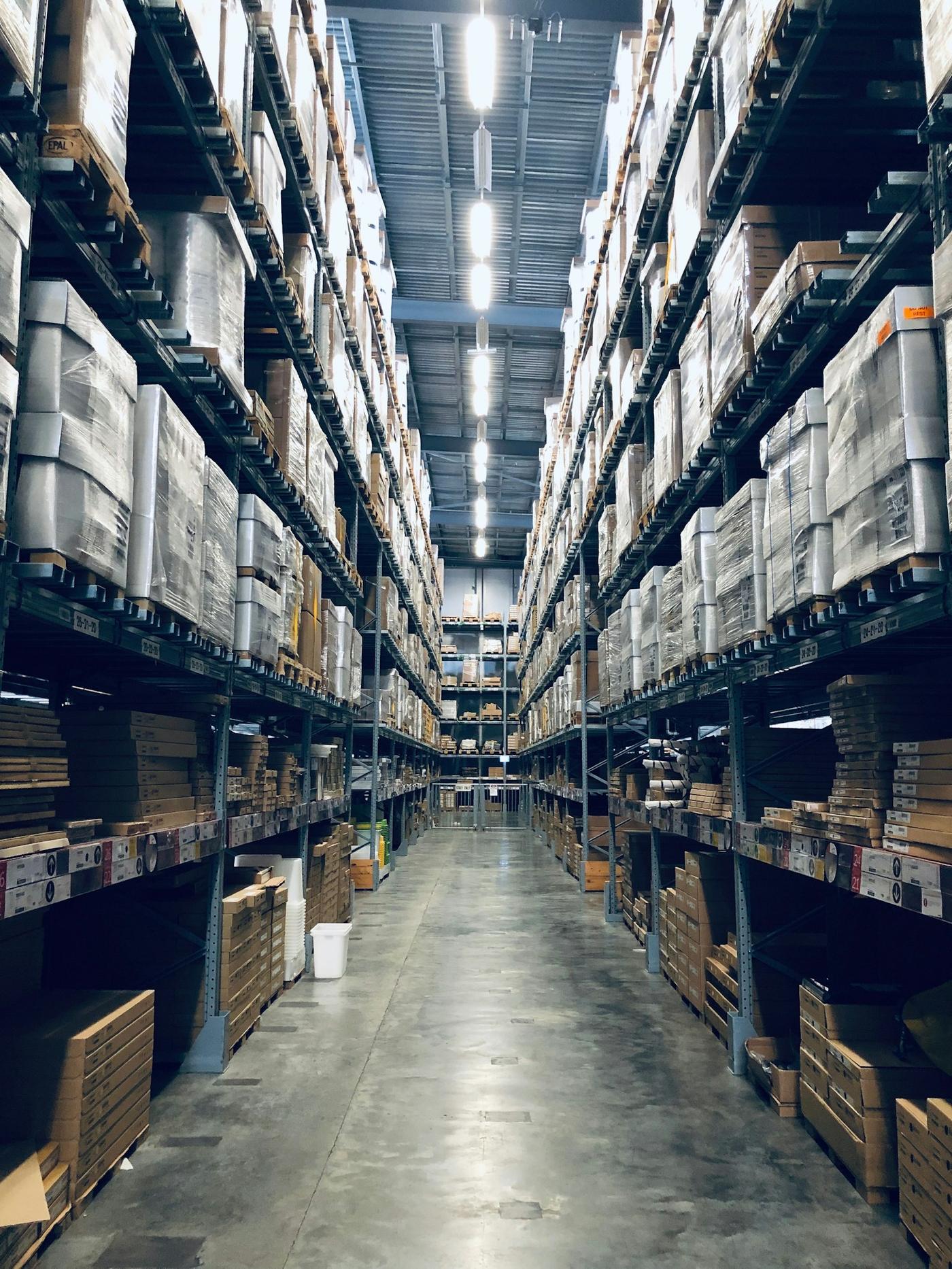 Fulfillment warehouse aisle